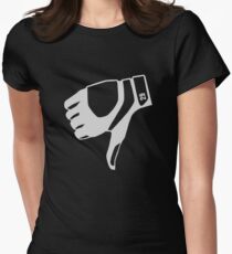 thumbs down shirt Women's Fitted T-Shirt
