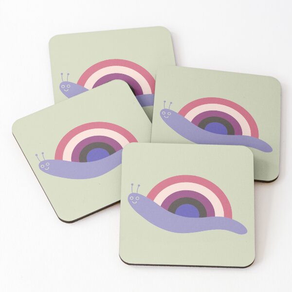 Item preview, Genderfluid Flag Snail designed and sold by ICantFindMyFish.