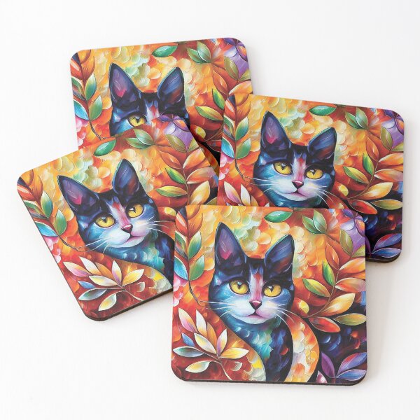 Item preview, A Cat in Color Leaves designed and sold by Malfeasant Onions.
