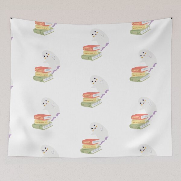 Item preview, cute ghost book reading teacher school funny halloween designed and sold by ApurwaArtShop.