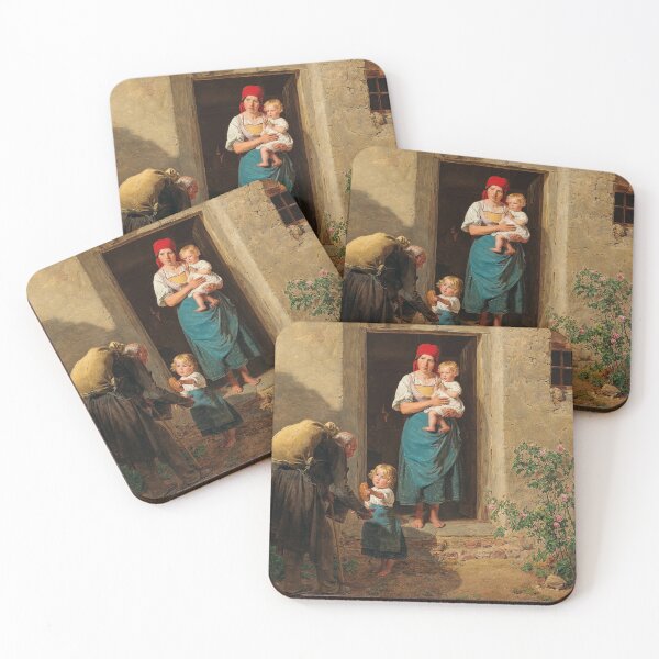 Item preview, The Compassionate Child | Ferdinand Georg Waldmuller | 1860 Wholesome Family Art designed and sold by CJET.