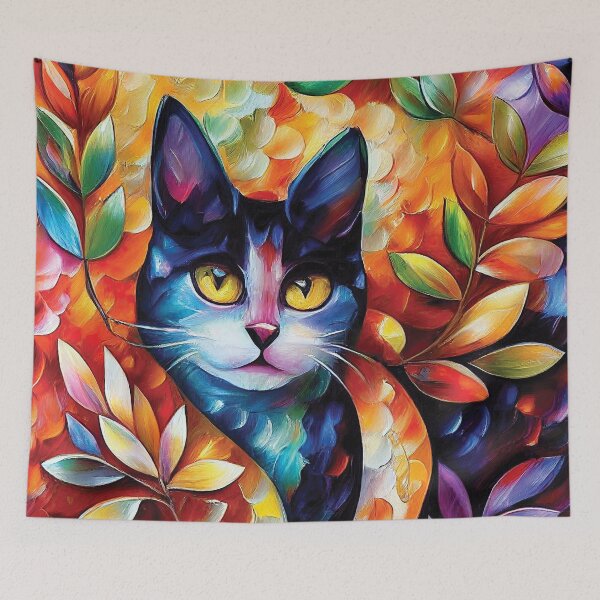 Item preview, A Cat in Color Leaves designed and sold by Malfeasant Onions.