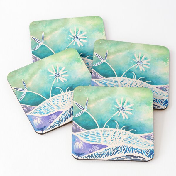 Item preview, Garden at night - Abstract landscape in watercolor designed and sold by papierquarell.