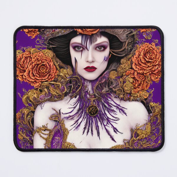 Item preview, Violet Model Feather Dress Wall Art designed and sold by @adorcharm Modern & Classic AI Art.