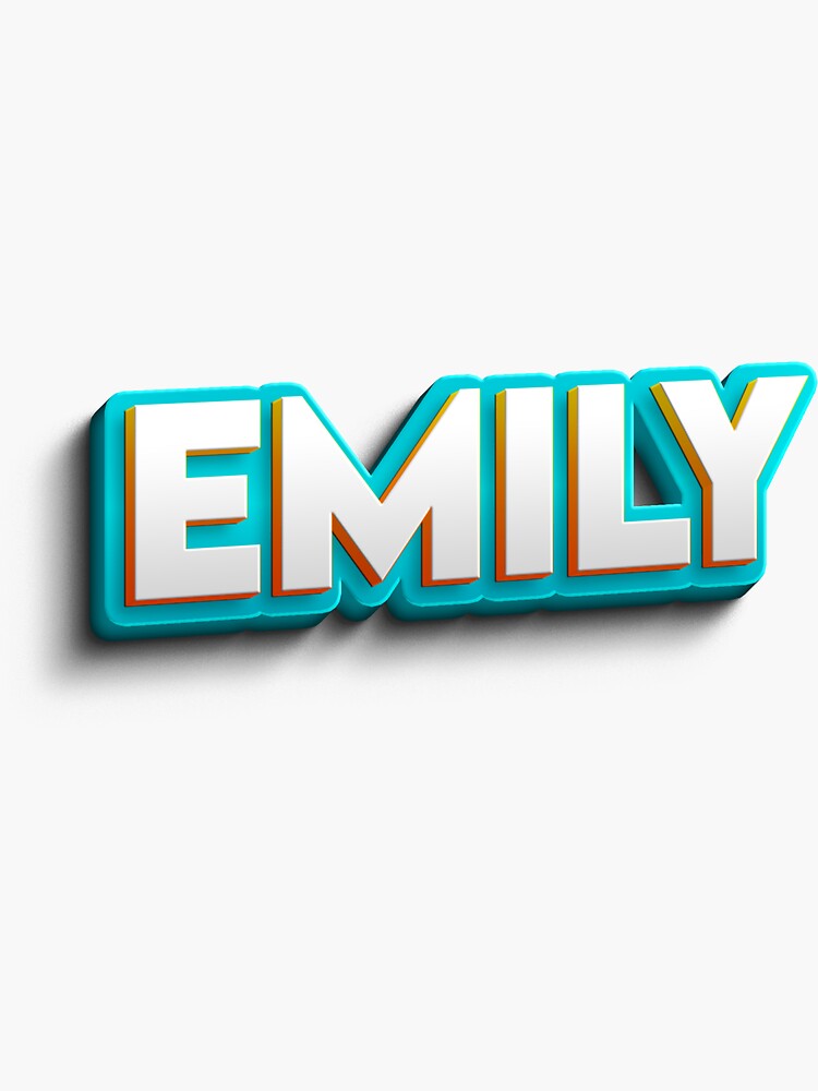 "Emily - emily - EMILY 3D" Sticker for Sale by QRman | Redbubble