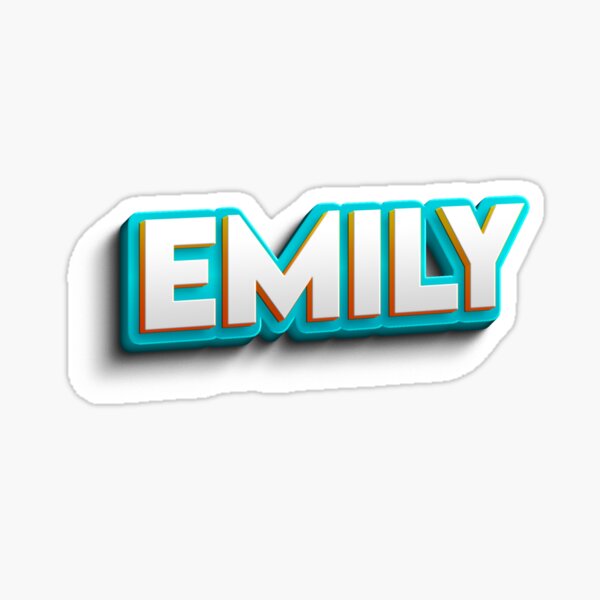 "Emily - emily - EMILY 3D" Sticker for Sale by QRman | Redbubble