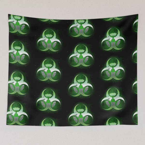 Item preview, Biohazard symbol on a dark background designed and sold by Blackmoon9.