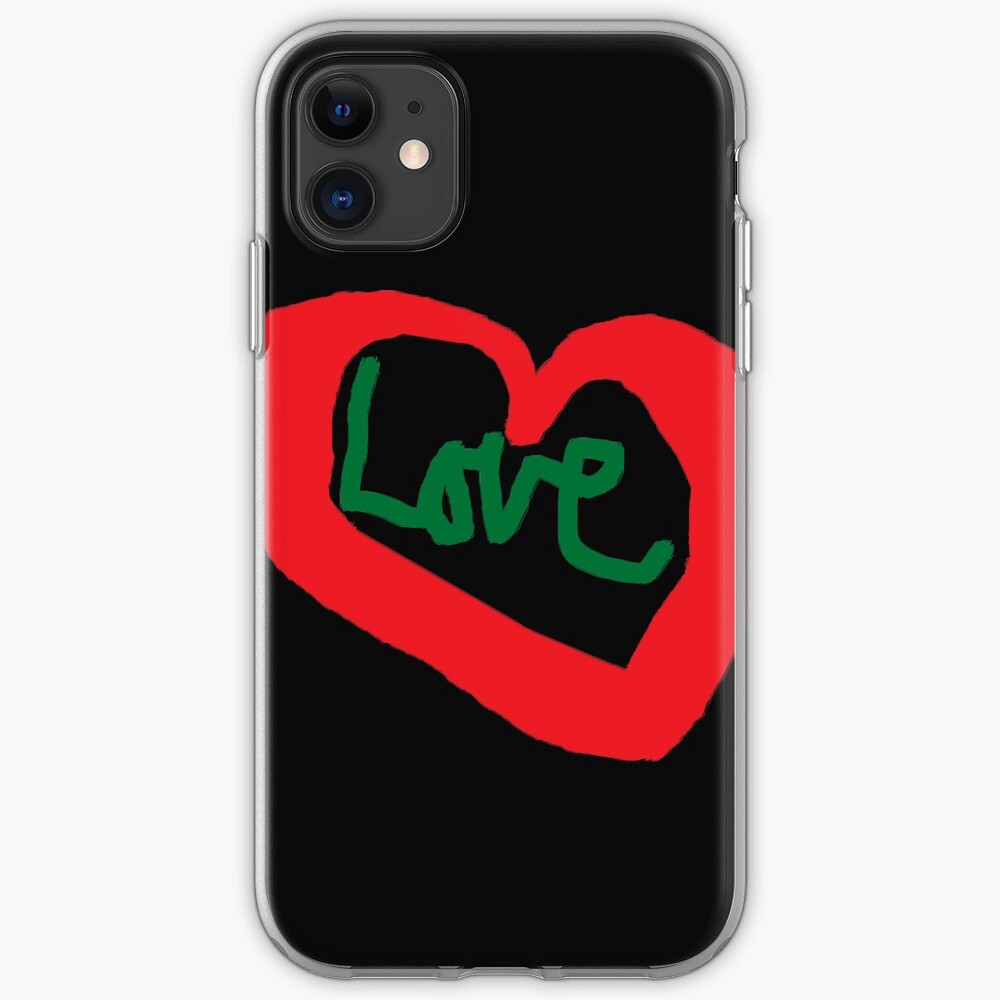 Love T Shirt Red Heart Love Saying iPhone Case & Cover