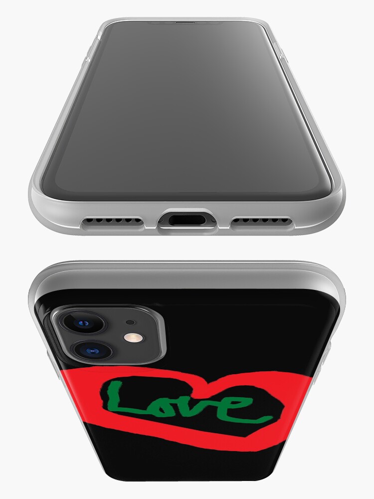 Alternate view of Love T Shirt Red Heart Love Saying iPhone Case & Cover