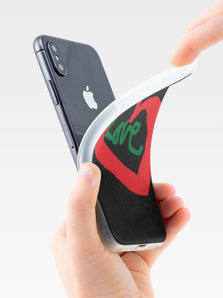 Alternate view of Love T Shirt Red Heart Love Saying iPhone Case & Cover