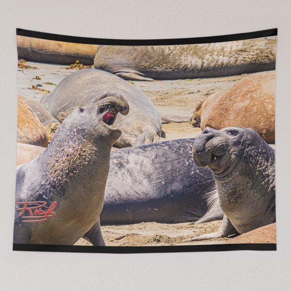 Item preview, Elephant Seals In San Simeon Image bt Rich AMeN Gill designed and sold by RichAMeNGill.