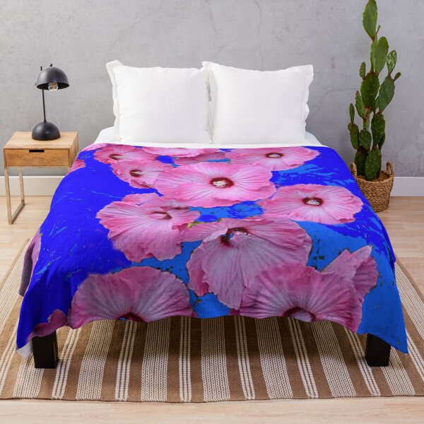 Artikelvorschau, ABSTRAKTES ROSA GARTENMUSTER BLUMEN BLAU ART entworfen und verkauft von sharlesart.