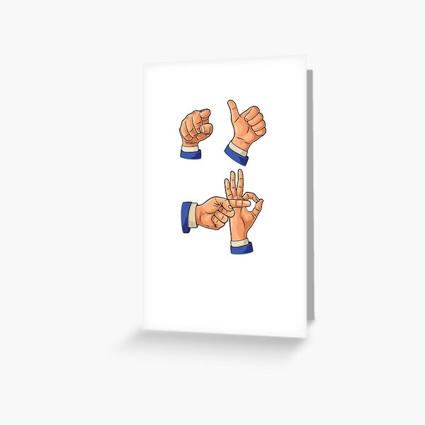 You And Me Sex Hand Gesture Greeting Card