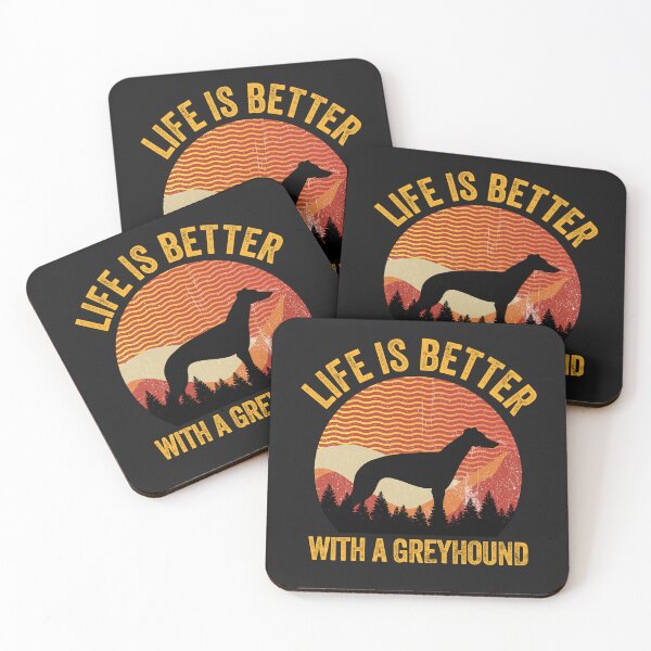 Item preview, Life Is Better With A Greyhound Wavy Lines Gift designed and sold by Guarddogdrive.