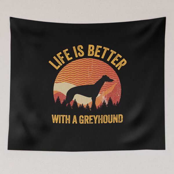 Item preview, Life Is Better With A Greyhound Wavy Lines Gift designed and sold by Guarddogdrive.