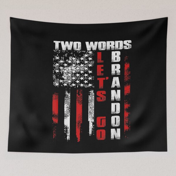 Artikelvorschau, Zwei Wörter Let's Go Brandon US-Flagge entworfen und verkauft von dolsy-store.