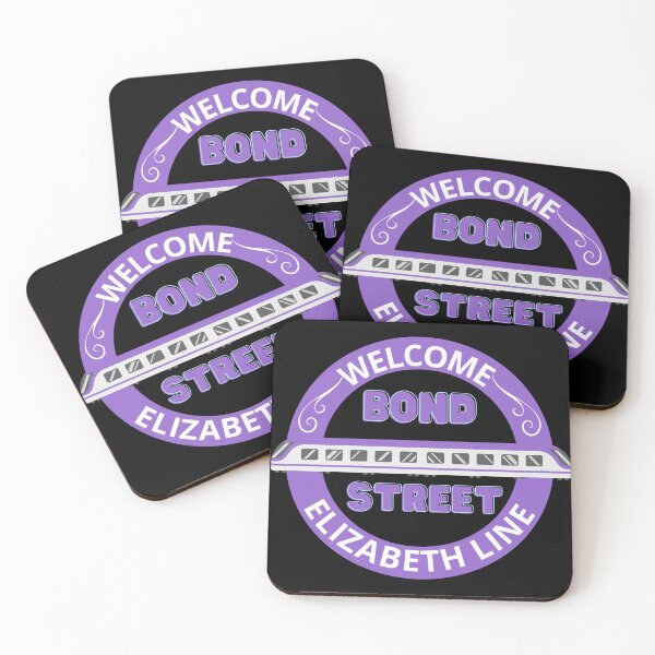 Item preview, Welcome Bond Street Station to Elizabeth Line on Black designed and sold by LoloTrends.