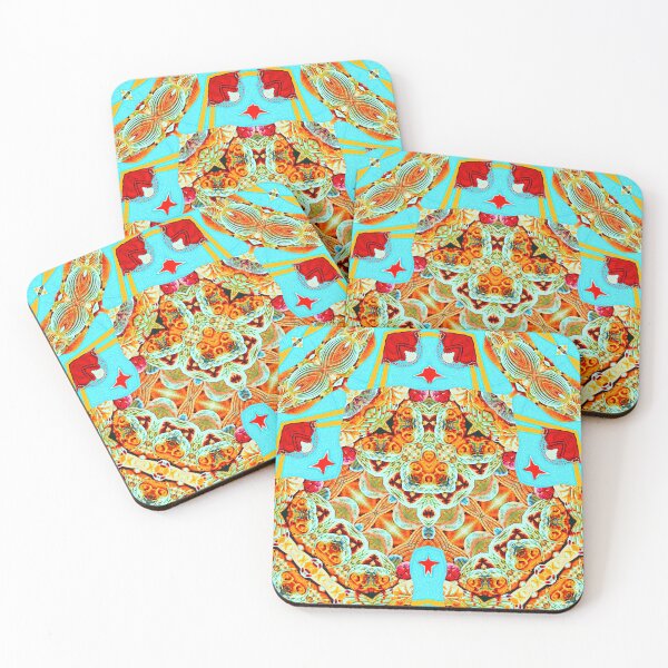 Item preview, HARMONIOUS COCKTAIL OF ARUBA SHELLFISH - UNFORGETTABLE ARUBA CHRISTMAS SOUVENIRS - ARUBAN PARADISE ISLAND ABSTRACT GEOMETRIC PAINTING - ARUBAN ABSTRACT FLAG INSPIRATION - ARUBA ONE HAPPY ISLAND. designed and sold by Ralek.