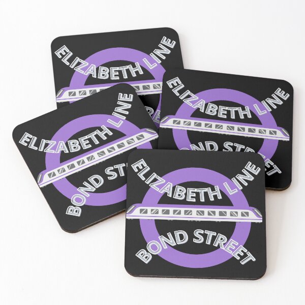 Item preview, Bond Street Elizabeth Line on Black designed and sold by LoloTrends.
