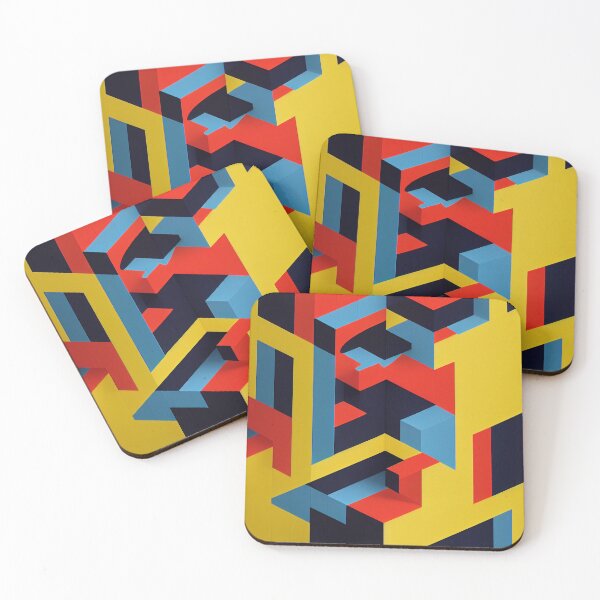 Item preview, Abstract Cubistic Yellow, Red & Blue designed and sold by Stanley de Wekker.