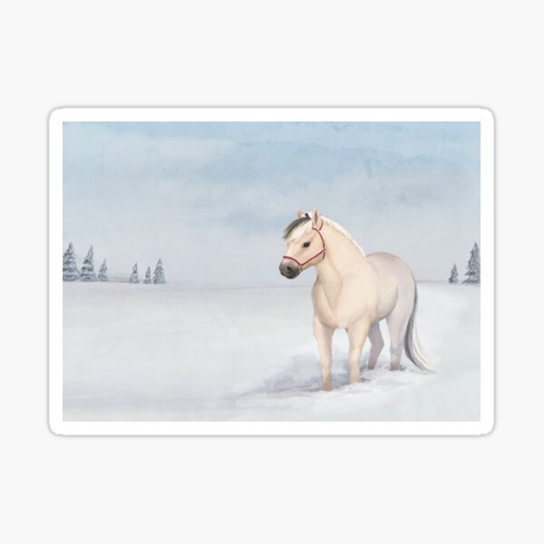Winter Fjord Pferd Sticker
