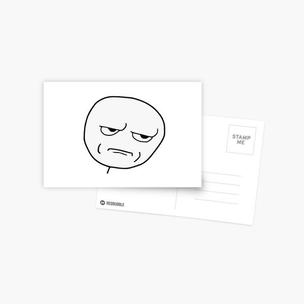 SAD TROLL FACE  Postcard for Sale by Abusive-materia