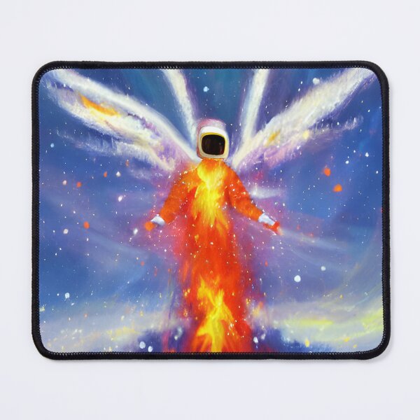 Item preview, Astronaut Angel Burning in a Field of Snow designed and sold by TellerKindArt.