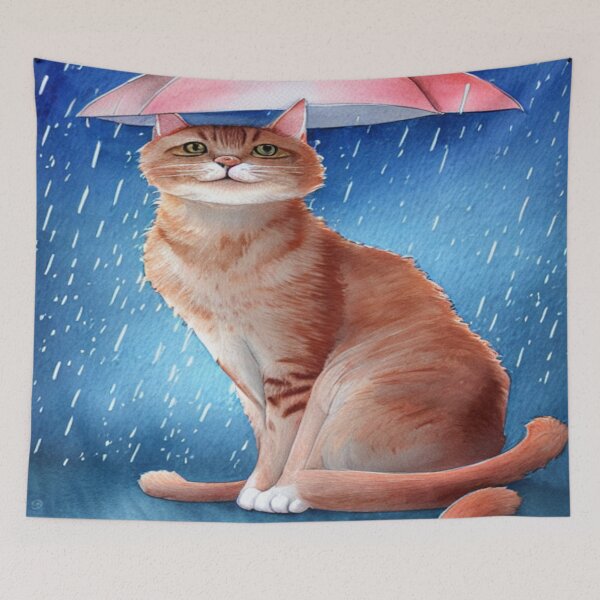 Item preview, Amused orange Cat  designed and sold by TravelingOak.