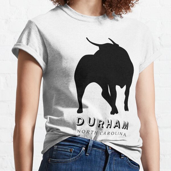  Durham Flag North Carolina State Outline Bull City Raglan  Baseball Tee : Clothing, Shoes & Jewelry