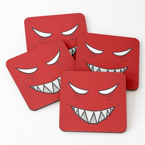 Item preview, Red Grinning Face Evil Eyes designed and sold by Boriana Giormova.