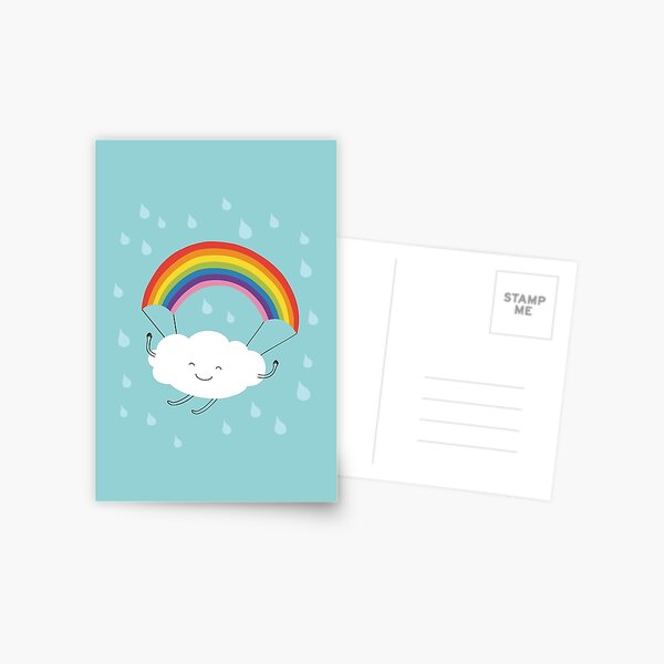 Rainbow parachute Postcard