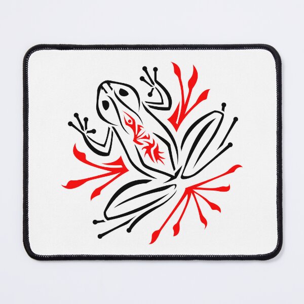 Item preview, Black and Red Frog - Abstract / Tribal - Cute Frog designed and sold by SfidaDesigns.