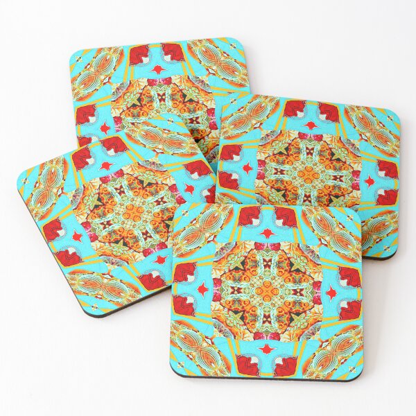 Item preview,  HARMONIOUS COCKTAIL OF ARUBA SHELLFISH - UNFORGETTABLE ARUBA CHRISTMAS SOUVENIRS - ARUBAN PARADISE ISLAND ABSTRACT GEOMETRIC PAINTING - ARUBAN ABSTRACT FLAG INSPIRATION - ARUBA ONE HAPPY ISLAND. designed and sold by Ralek.