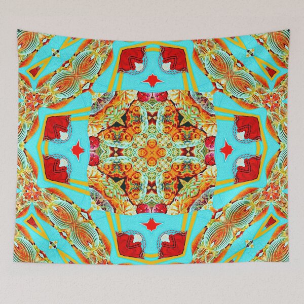 Item preview,  HARMONIOUS COCKTAIL OF ARUBA SHELLFISH - UNFORGETTABLE ARUBA CHRISTMAS SOUVENIRS - ARUBAN PARADISE ISLAND ABSTRACT GEOMETRIC PAINTING - ARUBAN ABSTRACT FLAG INSPIRATION - ARUBA ONE HAPPY ISLAND. designed and sold by Ralek.