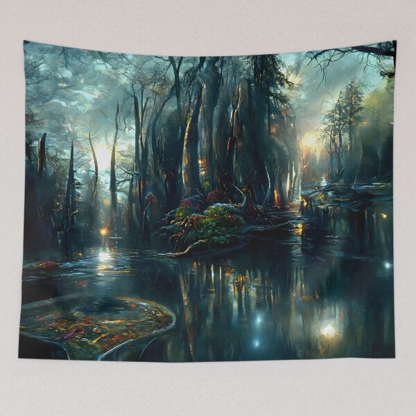 Item preview, Dark enchanted forest designed and sold by Apryllflowers.