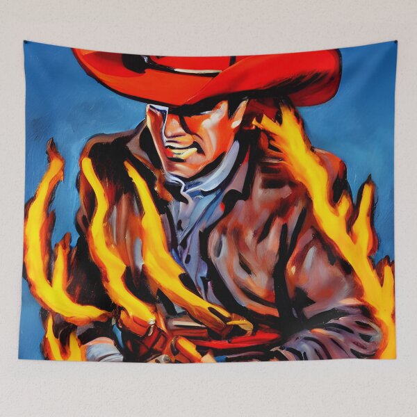 Item preview, Cowboy on Fire designed and sold by TellerKindArt.
