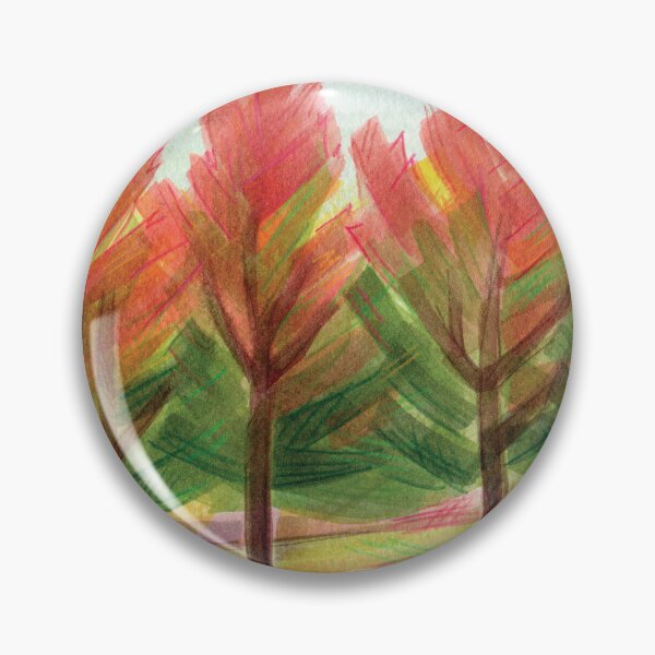 Item preview, Red Green Autumn Trees designed and sold by Alexandria Levin.