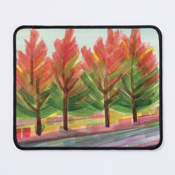 Item preview, Red Green Autumn Trees designed and sold by Alexandria Levin.