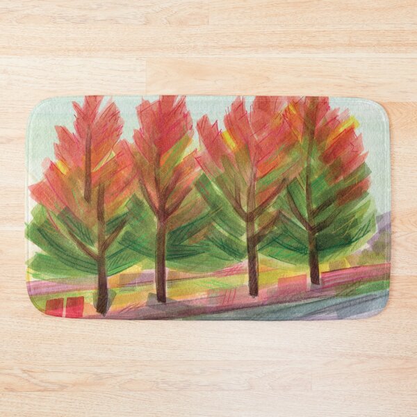Item preview, Red Green Autumn Trees designed and sold by Alexandria Levin.