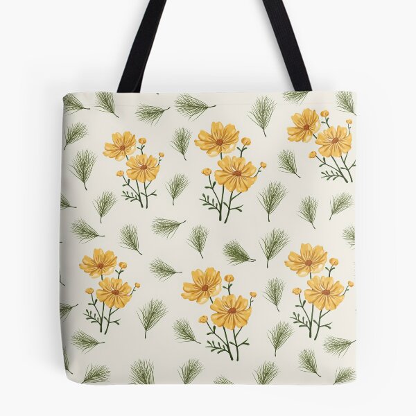Item preview, Yellow Autumn Flower Sticker Pattern (Cream) designed and sold by Geo De la Cruz.