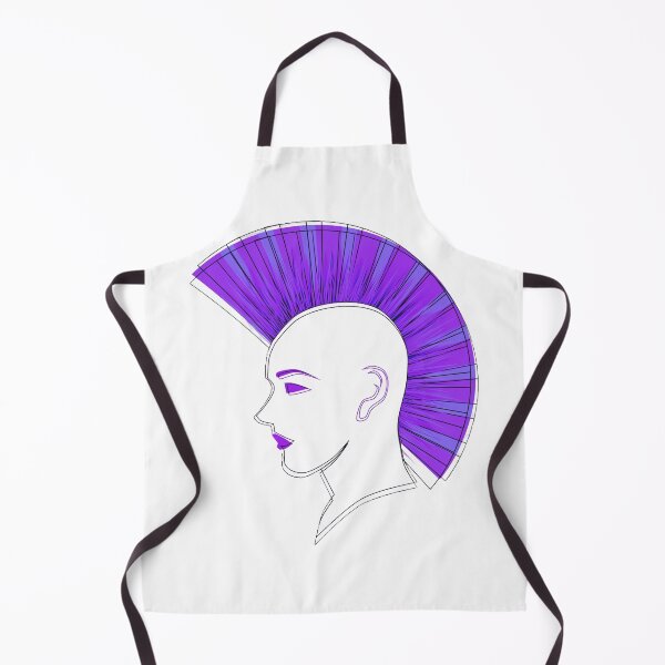 Artikelvorschau, Silhouette mit lila Mohawk, ungewöhnliche Frisur entworfen und verkauft von Dven-Clothes.