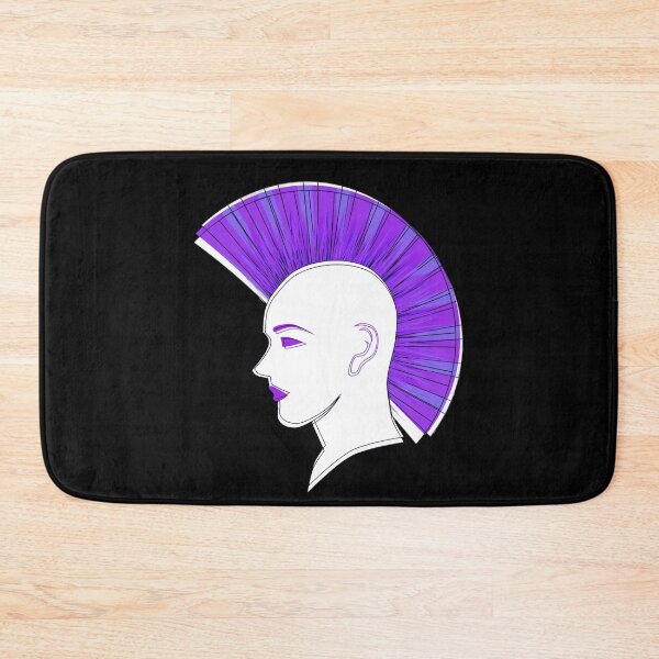 Item preview, Silhouette with Purple Mohawk, Unusual Hairstyle designed and sold by Dven-Clothes.