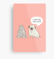 pug's love Metal Print