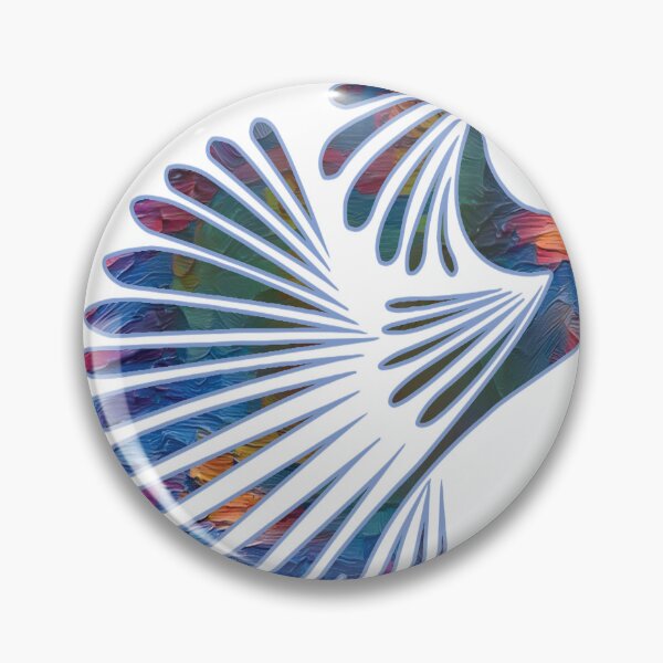 Item preview, BLUE AND PINK PEACOCK ABSTRACT BIRD TRIBAL ART designed and sold by ittybittyowl.