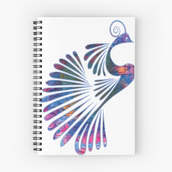 Item preview, BLUE AND PINK PEACOCK ABSTRACT BIRD TRIBAL ART designed and sold by ittybittyowl.