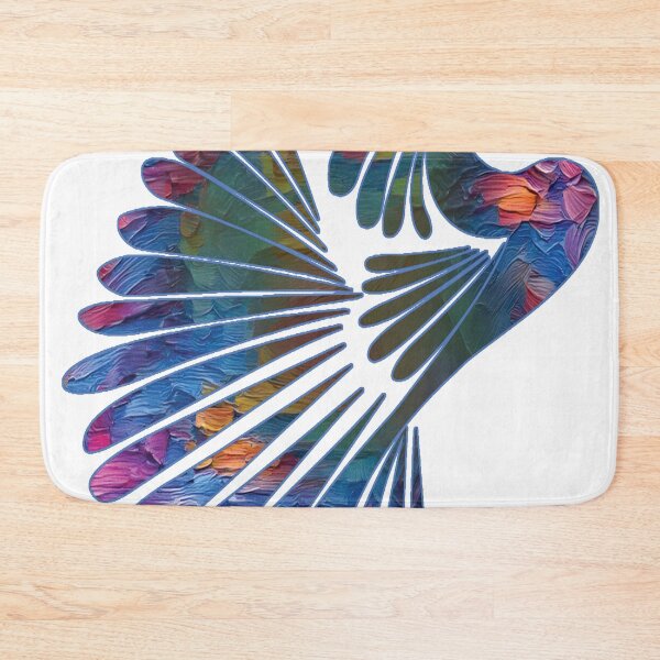 Item preview, BLUE AND PINK PEACOCK ABSTRACT BIRD TRIBAL ART designed and sold by ittybittyowl.