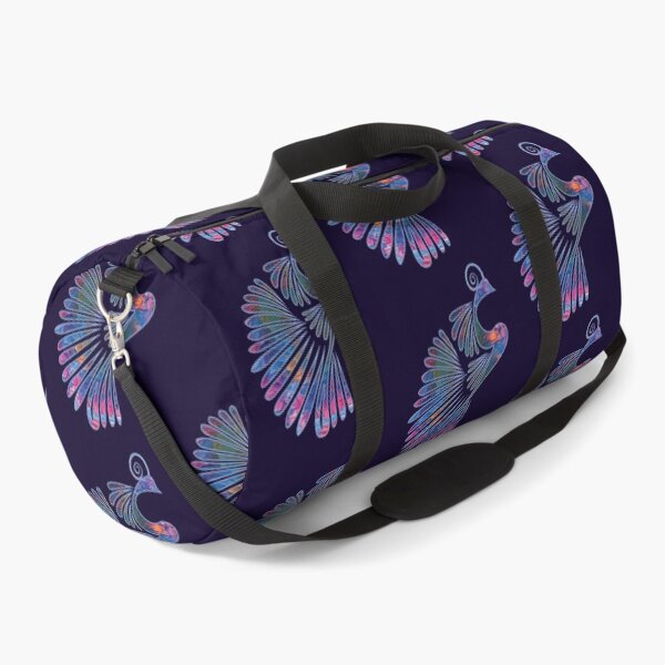Item preview, BLUE AND PINK PEACOCK ABSTRACT BIRD TRIBAL ART designed and sold by ittybittyowl.
