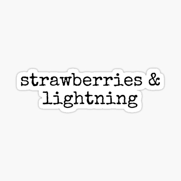 Strawberries & Lightning Sticker