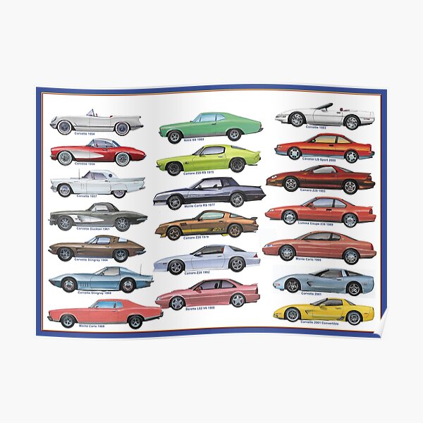 The Best of Chevy - Historical sportcars Poster
