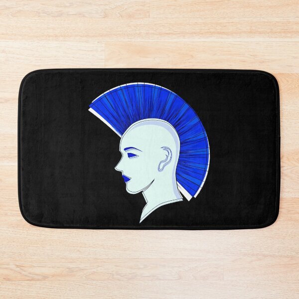 Item preview, Silhouette with Blue Mohawk, Unusual Hairstyle designed and sold by Dven-Clothes.
